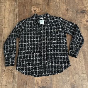 A&F Oversized Tweed Shirt